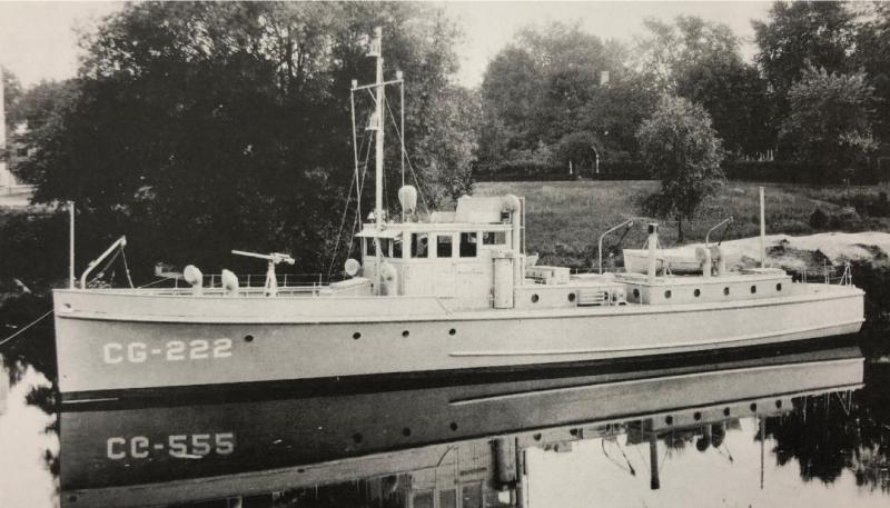 The U.S. Coast Guard used boats built at the Vinyard Shipyard to seek out rum runners during the Prohibition years. MILFORD MUSEUM PHOTO